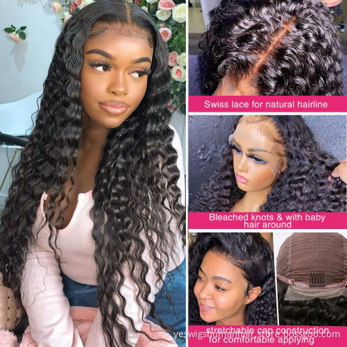 Yeswigs Cheap Hd Full Loose Deep Wave Lace Front Wig Raw Brazilian Virgin Human Hair Lace Closure Wig For Black Women Vendor